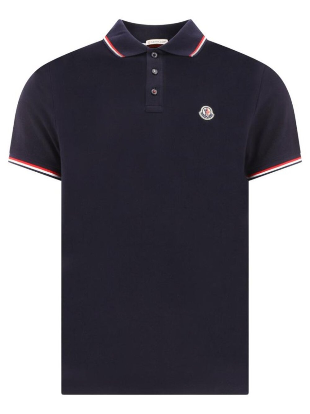 Moncler Button-Down Polo Shirt With Logo Tag Size S Men